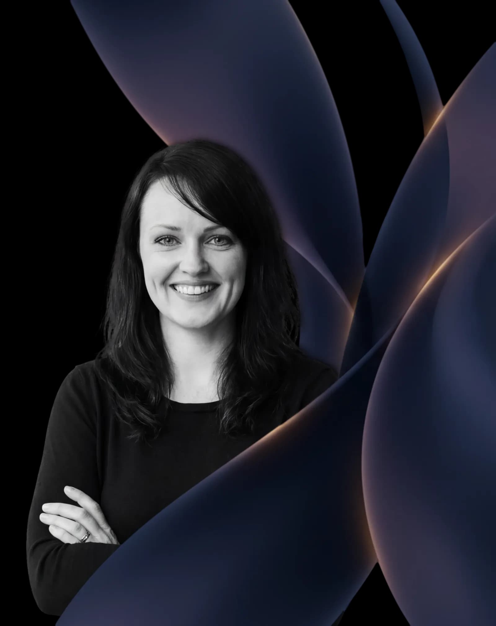 Porträtt av Susanne Nilsson i studio